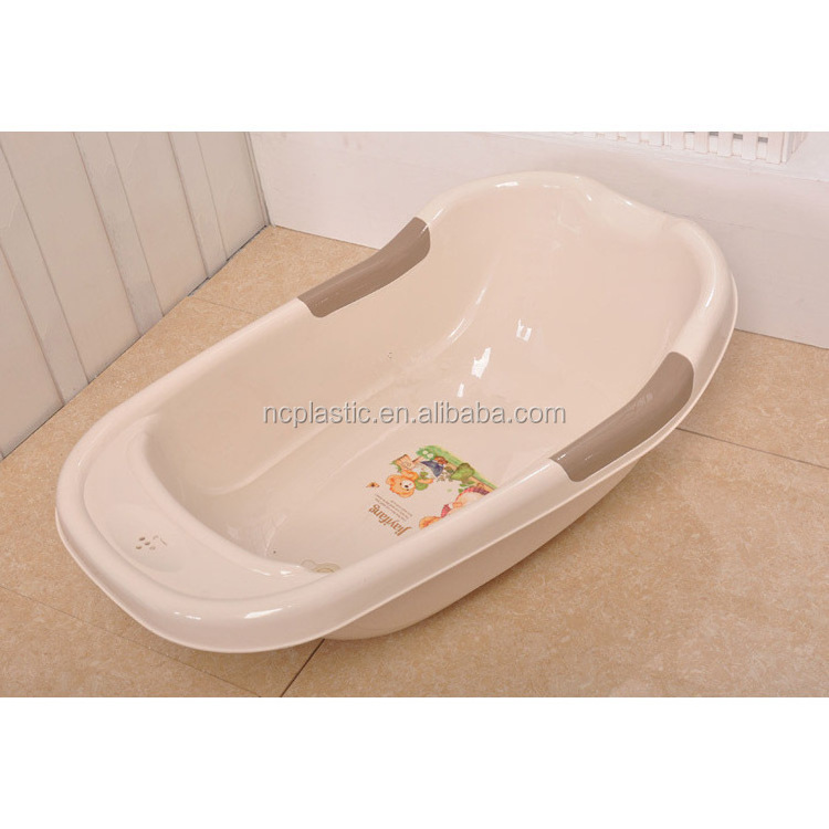 plastic Baby BathTub with Hole Portable Baby spa bathtub non-slip comfortable bath tub infant stand tub