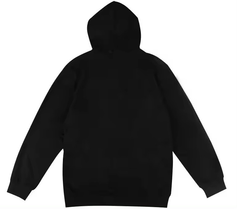 Black Hoodies White Strings Zip Up Hoodie Sets 450 GSM Full Zip UP Hoodie