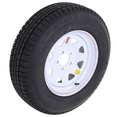 ST 205/75R15 Trailer Tires with White Spoke Wheel China Tyres Supplier Wholesale Customized Low Price