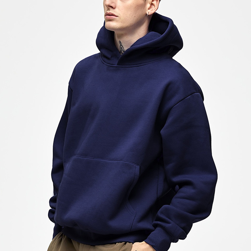 Men's Oversized Baggy Loose Fit Heavyweight 100% Cotton Fleece Thick Hoodie 400gsm French Terry Hoodies