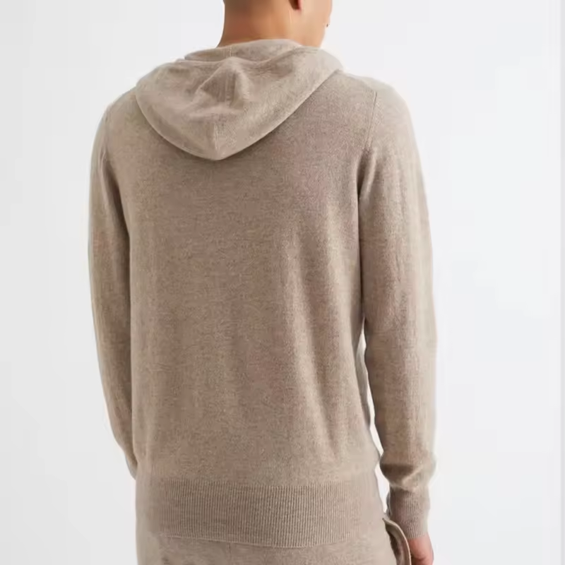 Home Wear Men's Cozy Drawstring zip Sweater Wool cashmere sweater Pyjamas Long Sleeve Knit Cardigan Sweater