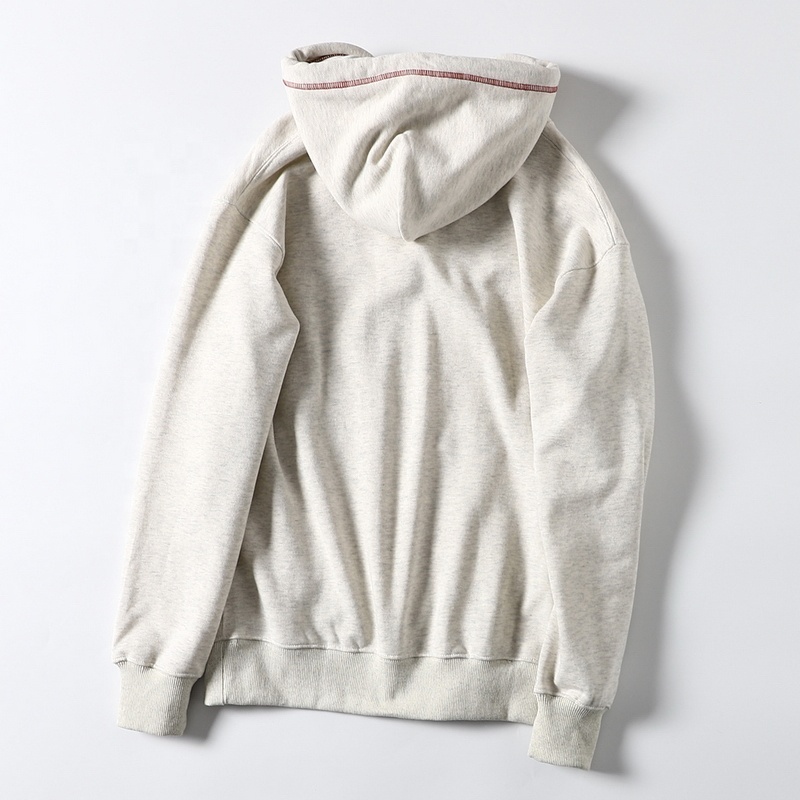 oversized 100% cotton hoodie with string drop shoulder french terry black hoodie white stitching