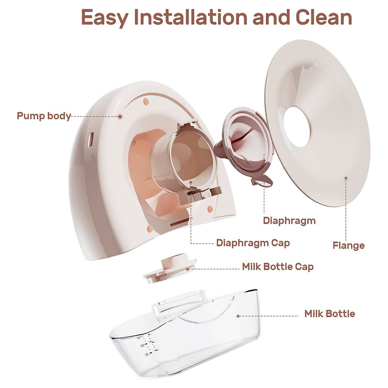 Convenient Combination Gift Wireless Portable Breast Pump Silicone Double Hands-free Breast Pump