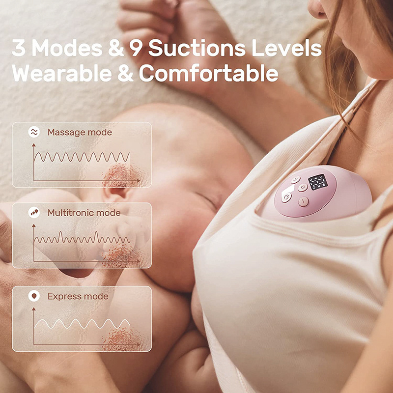 Convenient Combination Gift Wireless Portable Breast Pump Silicone Double Hands-free Breast Pump