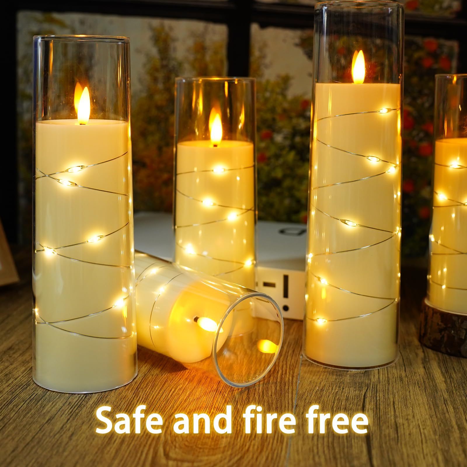 WANHUA wholesale supply essential oil soy religious custom flameless tea lights led pillar candles with logo