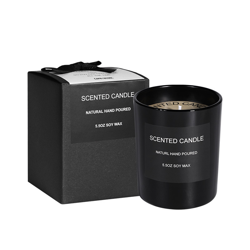 WANHUA vanilla intention concrete black bees wax prayer chakra cereal custom wholesale scented candle for resale