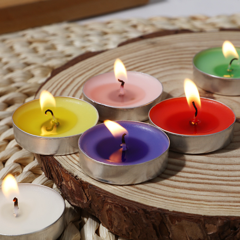 10pcs tealight candles heating candle colorful valentine's day candles Jar