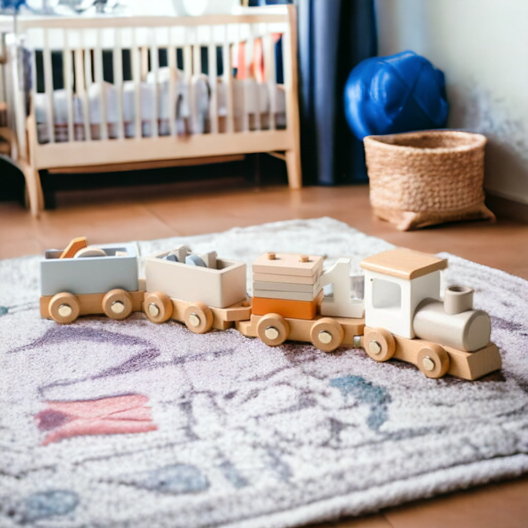 WANHUA High Quality Wooden toy train Wooden Toys Push Car Toy for kid & children