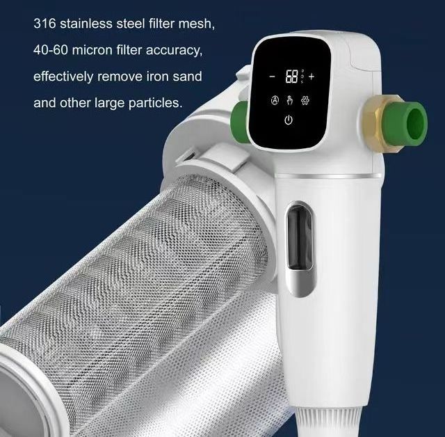 Whole House Family Kitchen Use High Flow Reusable Smart Water Filter Pipeline Water Pre Filter