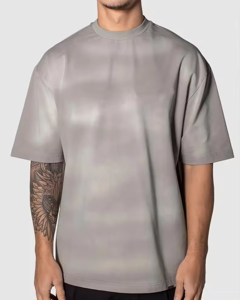 Custom boxy t shirt garment washed premium heavyweight tshirt