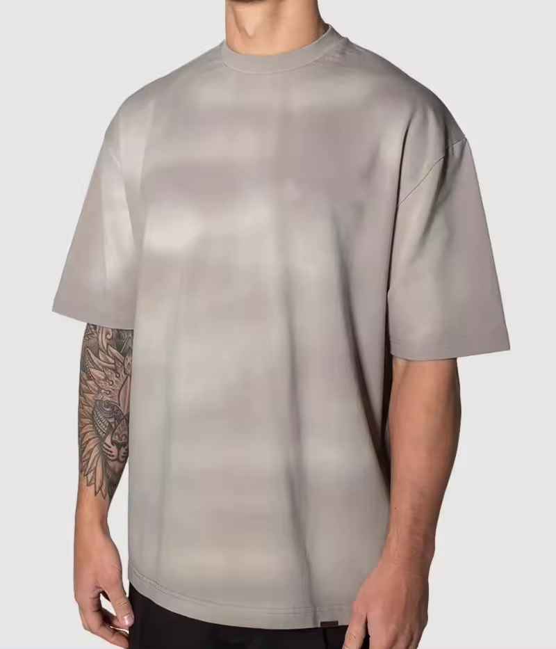 Custom boxy t shirt garment washed premium heavyweight tshirt