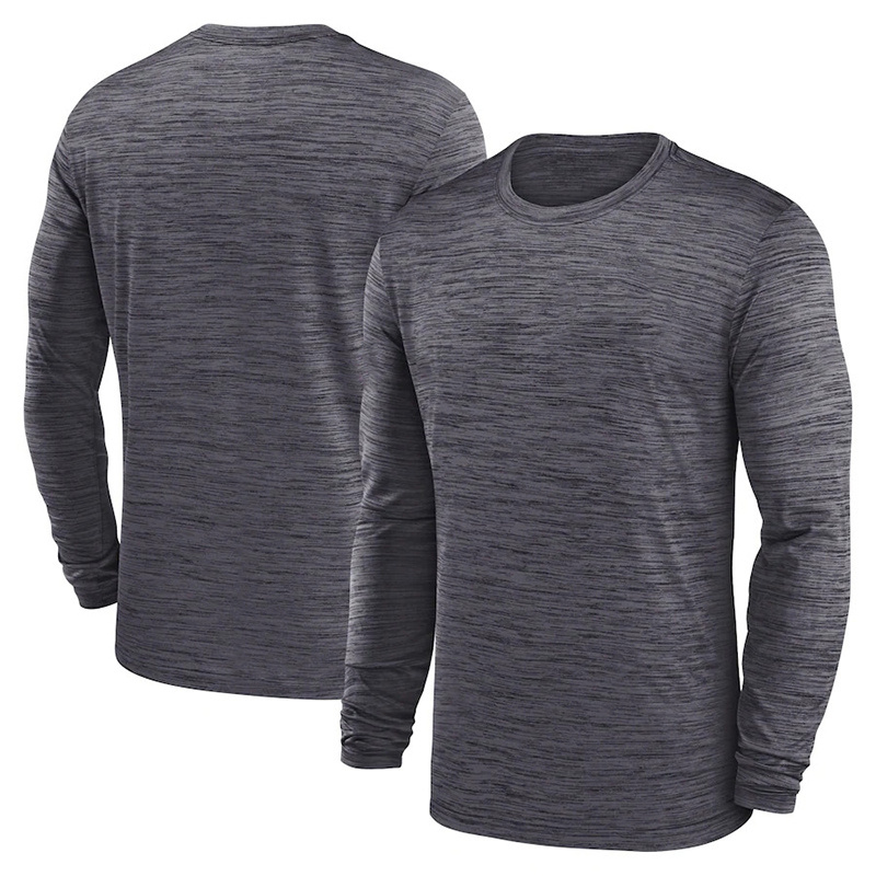 Custom Gym Wear Bodybuilding Clothes 95 Cotton 5 Spandex Fabric Men Active Wear Muscle Gym Long Sleeves T Shirts