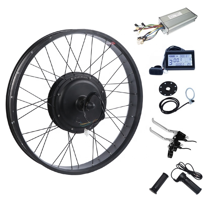 48v 1500w gear 4.0 fat tire electric bike conversion kit electric bicycle conversion kit ebike electric cycle conversion kits