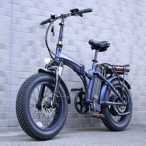 48v 500w 750w 20inch Electric Fat Bike Folding Fat Tire Bike Electric Bike Long Range  Removable Battery  Electric Bicycle