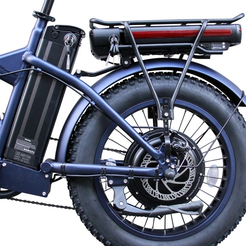 New wholesale foldable 1000w 48v fat tire dual batteries electric bike 20inch 500w electric folding bicycle 20