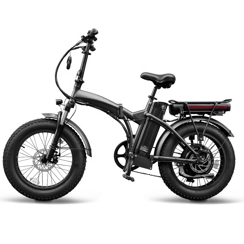 Smart 20 Inch Fat Tire Tyre Off Road Automatic Electric Bicycle  500 750 1000 Watt Dual Lithium Battery  City  Ebike