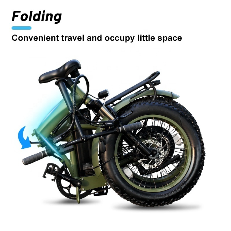 Eu Warehouse Folding Fat Tyre Mtb Electric Hotbike 20 Inch Road Foldable Elettric Bicycle Bike 48v 500w 750w 1000w Watt Ebike