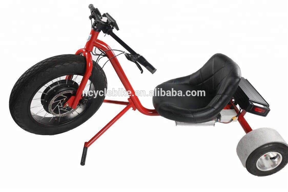 New design 48v 500w 1000w 1500w Fat tire adult electric drift trike