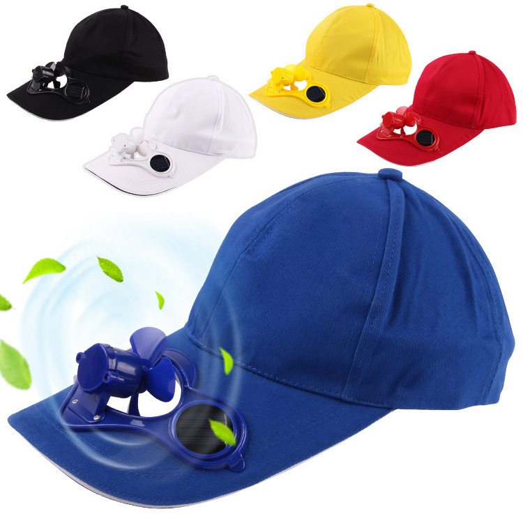 Men Women Solar Power Sun Baseball Hats With Cooling Fan Summer Sun Solaration Fan Baseball Hat