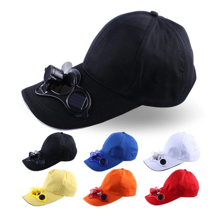 Men Women Solar Power Sun Baseball Hats With Cooling Fan Summer Sun Solaration Fan Baseball Hat