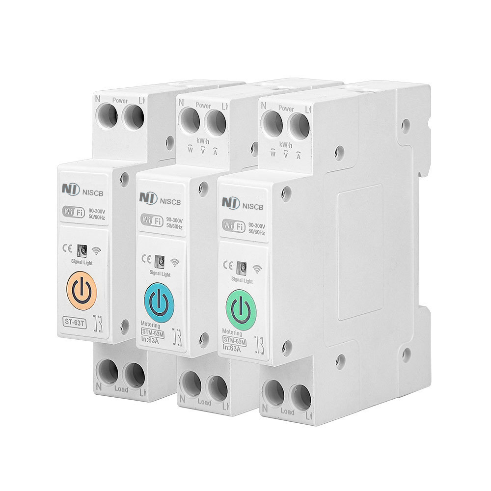 Wifi Smart Circuit Breaker 1-63a Over Current Under Voltage Protection Power Metering Wireless Remote Control Switch