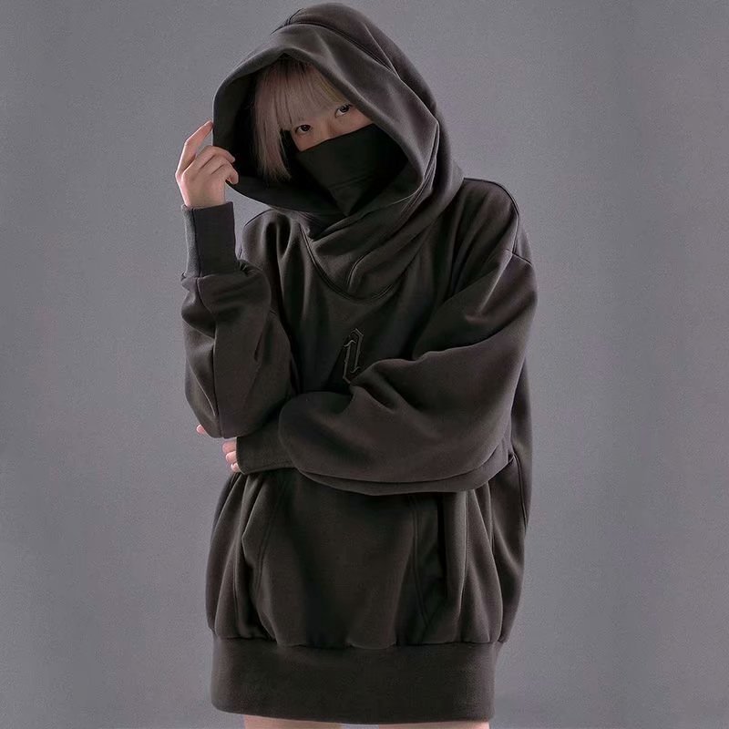 Wholesale Funnel Neck Oversized Plus Size Turtle Neck Ninja Hoodie Custom Assassins High Neck Creed Hoodie