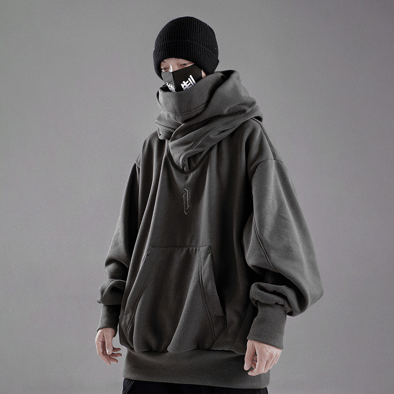 Wholesale Funnel Neck Oversized Plus Size Turtle Neck Ninja Hoodie Custom Assassins High Neck Creed Hoodie