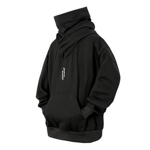 Wholesale Funnel Neck Oversized Plus Size Turtle Neck Ninja Hoodie Custom Assassins High Neck Creed Hoodie