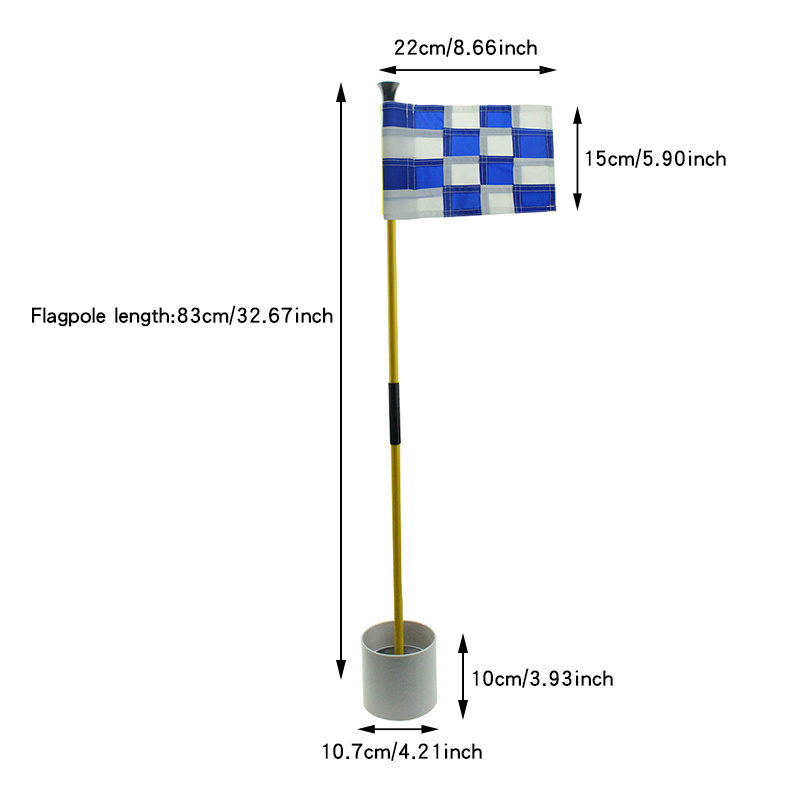 81CM Backyard Practice Golf Hole Pole Cup Flag Stick Golf Putting Green Flagstick Golf Flag