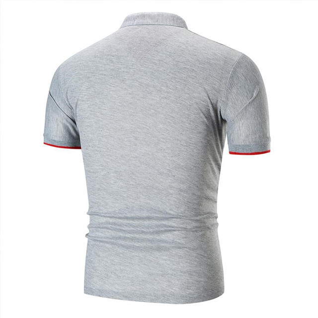 100% Cotton polo v neck t shirts for mens short sleeve polo shirt stand-up collar  Polo T-shirt