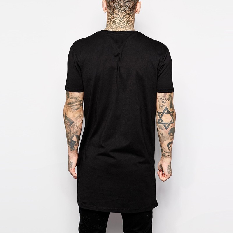 men's big size 5xl fashion designed hip hop cotton modal spandex t shirt longline oem cotton t-shirt mens high quality t shirts