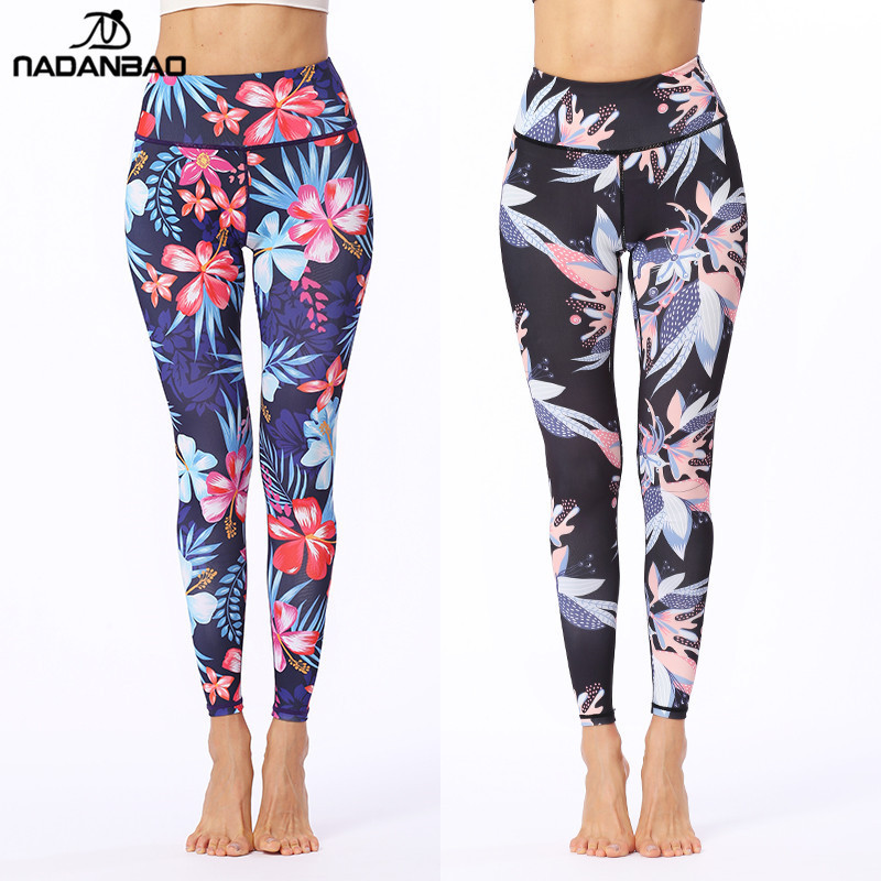 NADANBAO leggings dropshipping cherry  hot sale custom made colorful printed Christmas legging 3d digital print leggings