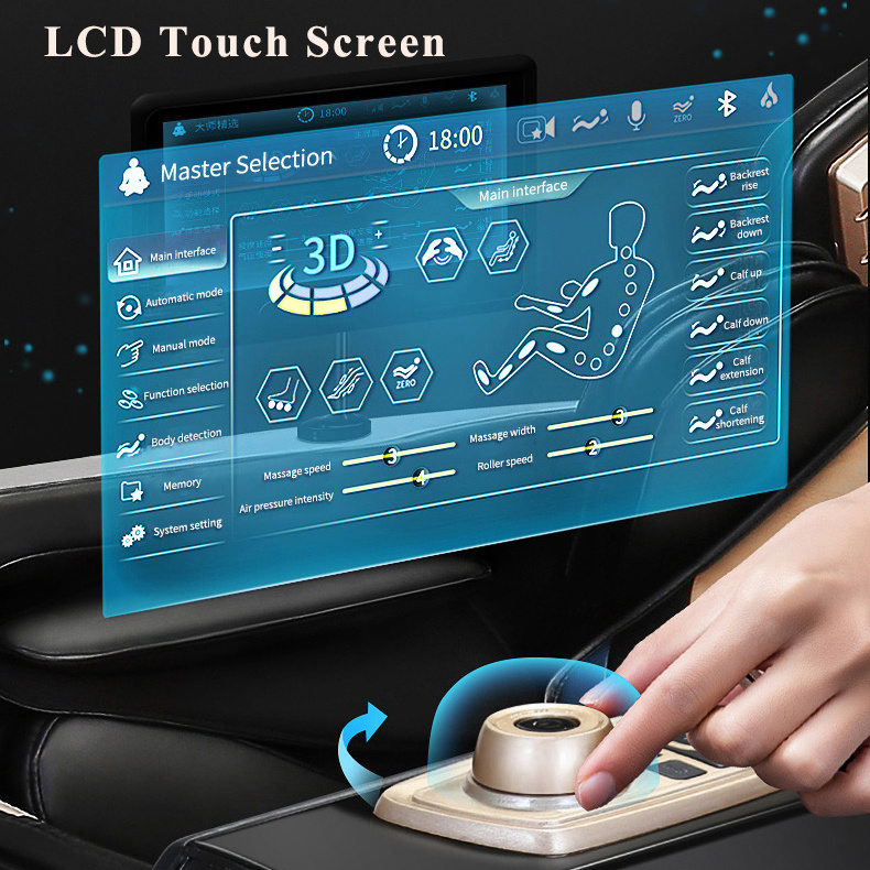 AI voice control guangzhou shenzhen electric 4d 3d full body zero gravity massage chair full body SL price zero gravity 2023