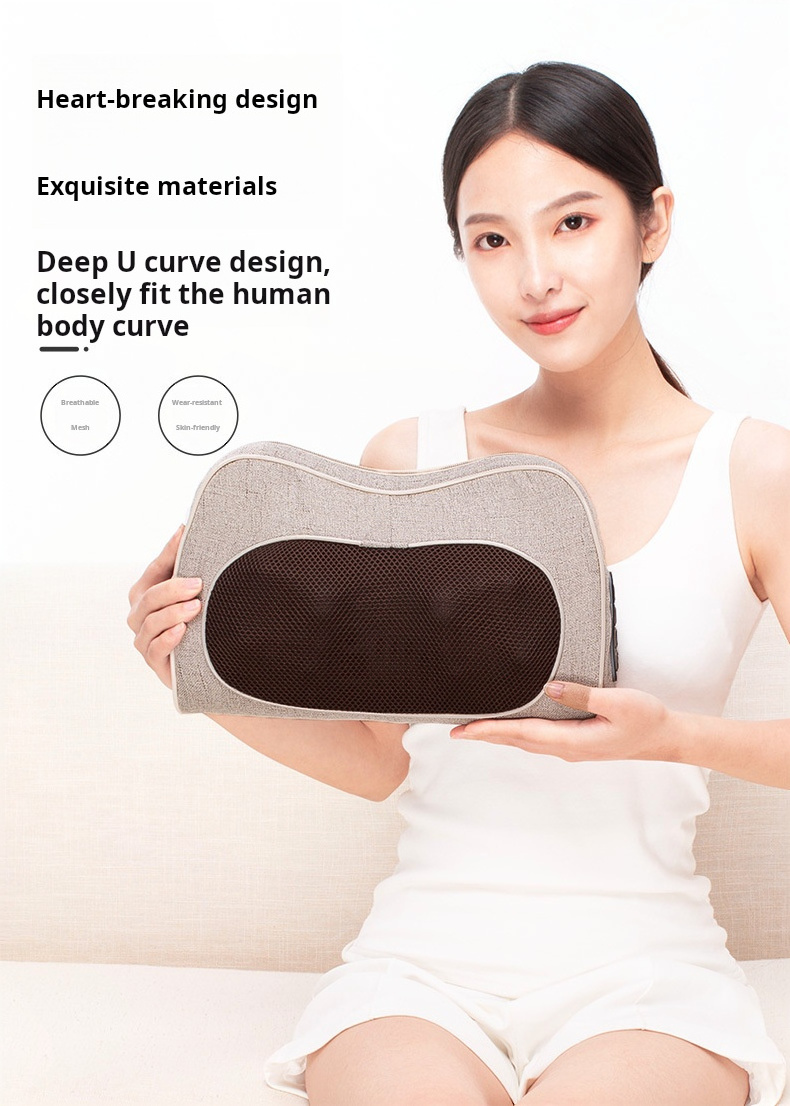 Massage Pillow Shiatsu Kneading Neck Back Massager Electric Massage Pillow Cushion With Heat