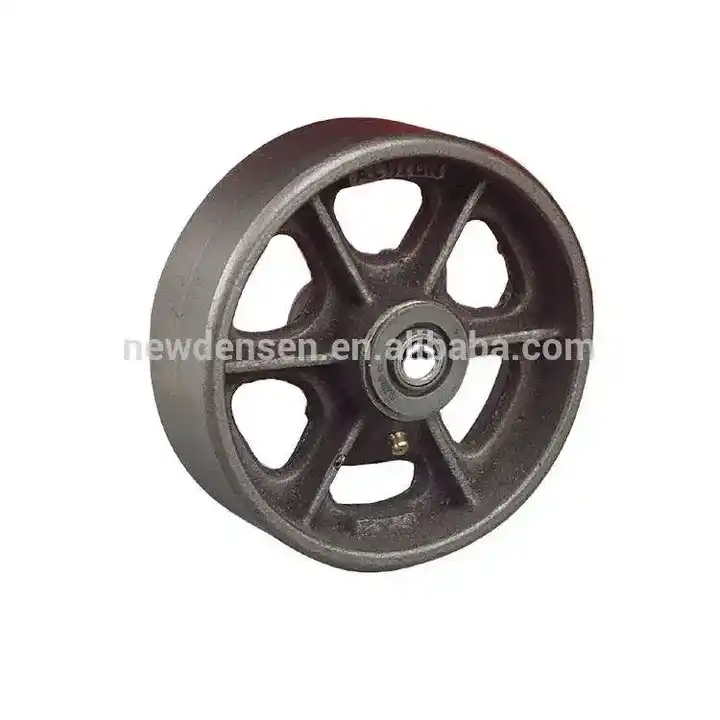 Densen Customized Cast Iron Wheel,Industrial Flywheel Iron Black Wheel Precision Casting Service