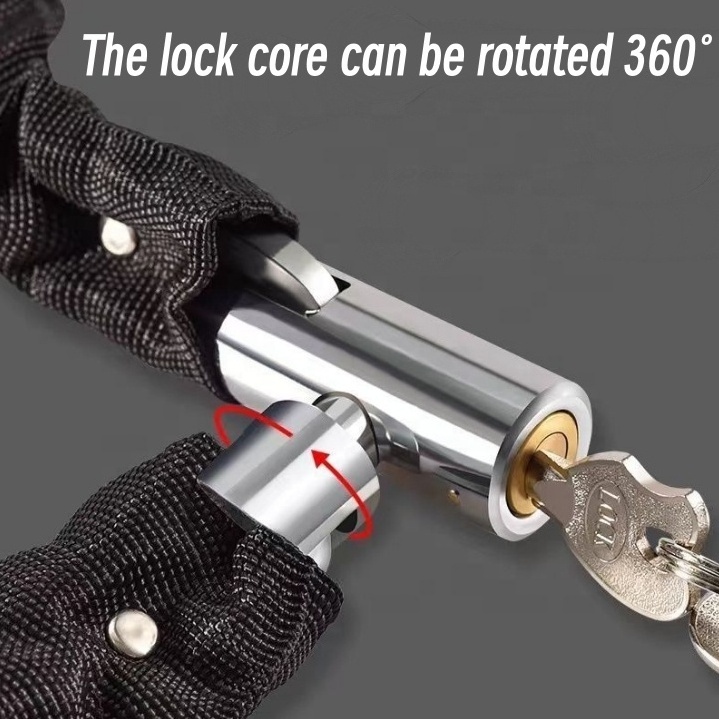 Latest Steel Chain Lock For Motorcycle Security Motorcycle Helmet Iron Chain Lock Motorcycle Safety Cycle Lock Accessories