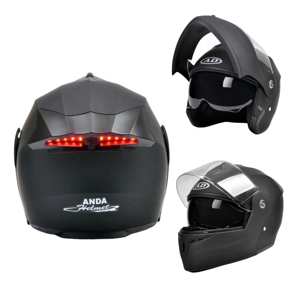 New Abs EPS Modular Helmet Motorcycle For Winter with LED Tail Lamp Motocross Unisex Motorcycle Helmets For Adults Head Guard