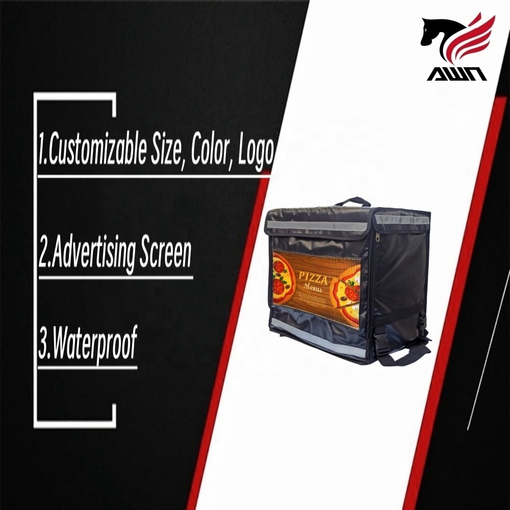 Direct Sales Waterproof Motorcycle Tail Boxes Built-in LED display Motorcycle Tail Boxes For Delivery Food Box Customizable