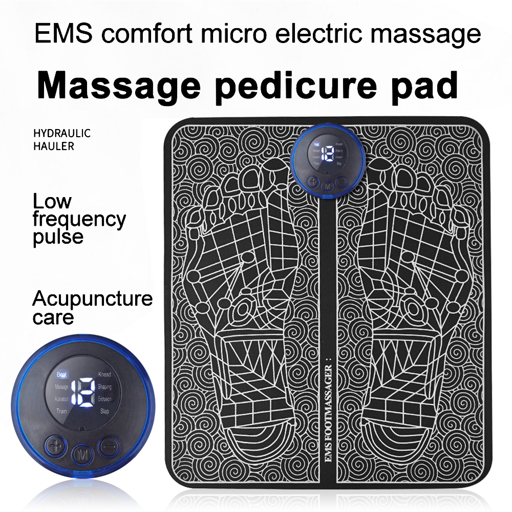 Hot Products Free Sample TENS Massage Pad Feet Muscle Stimulator Massage Mat Electric Vibration EMS Foot Massager