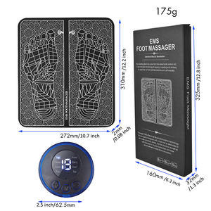 Hot Products Free Sample TENS Massage Pad Feet Muscle Stimulator Massage Mat Electric Vibration EMS Foot Massager