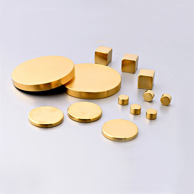 10x10x3mm Customized Gold Surface Block Magnet