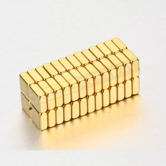 10x10x3mm Customized Gold Surface Block Magnet