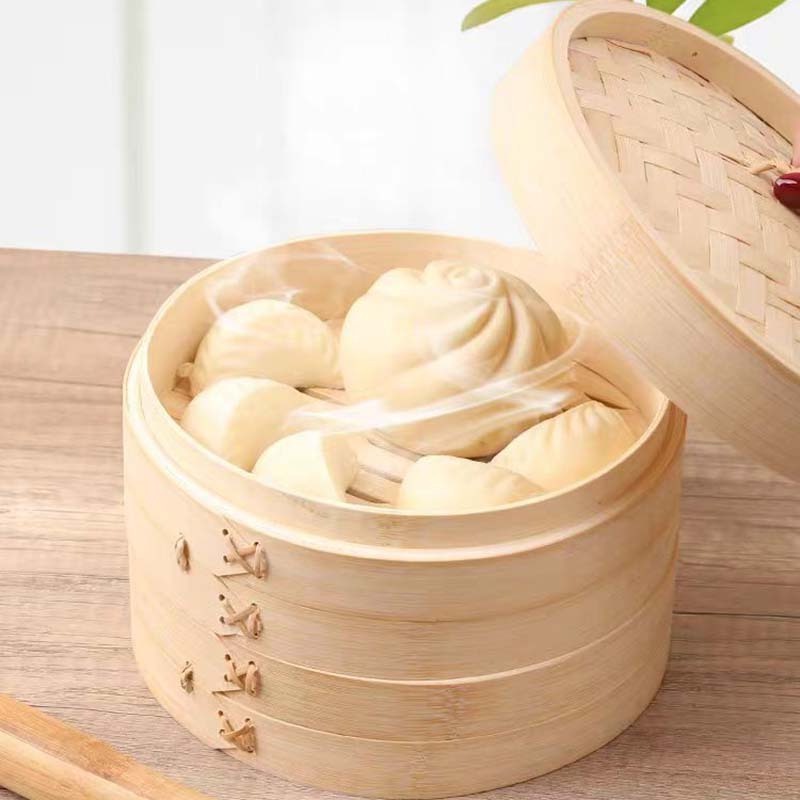 Wholesale Of New Materials Traditional Chinese Dim sum mini bamboo steamer favors For commercial use