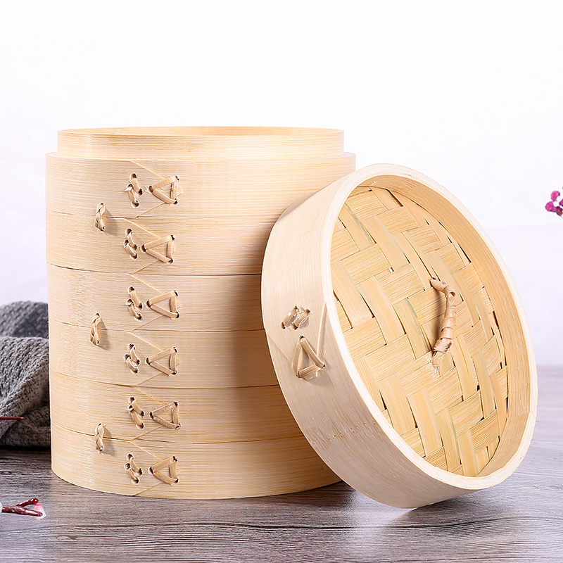 New Hot Selling Traditional Asian Bamboo Steamer large size bamboo steamer for Steaming Chinese Asian Food