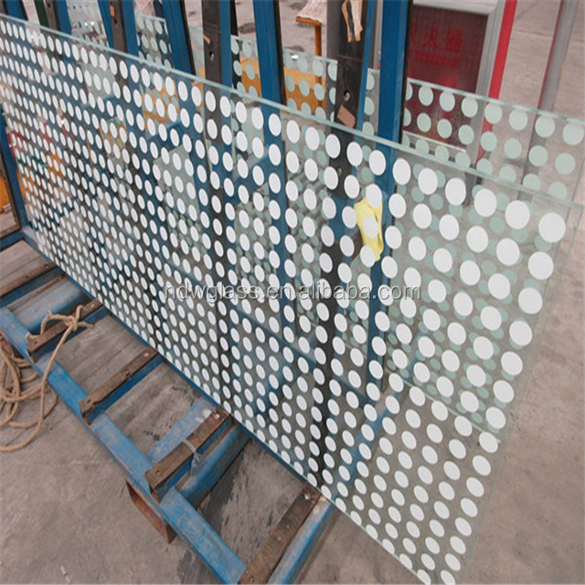 17.52mm tempered laminated ceramic frit glass