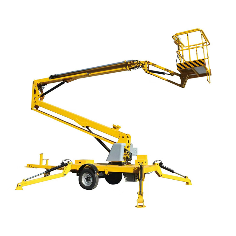 Telescopic 16m mobile hydraulic electrical man lift spider cherry picker with Ce