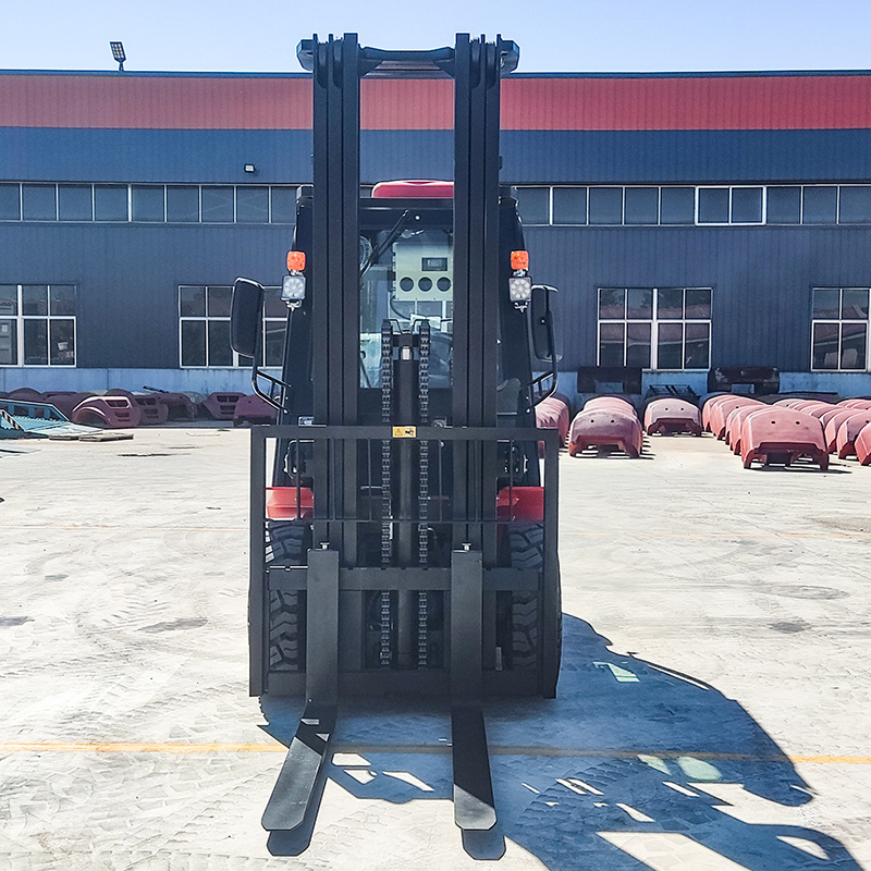 Chinese high quality LPG forklift truck 4000kg 4ton small gasoline 4 wheel  lpg forklift price with solid tire