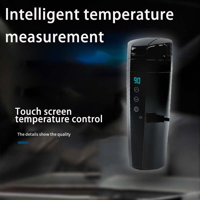 12v 24v Electric temperature Control Kettle Stainless Steel self Heating Coffee thermal Cup Travel tumbler thermo Smart Car Mug