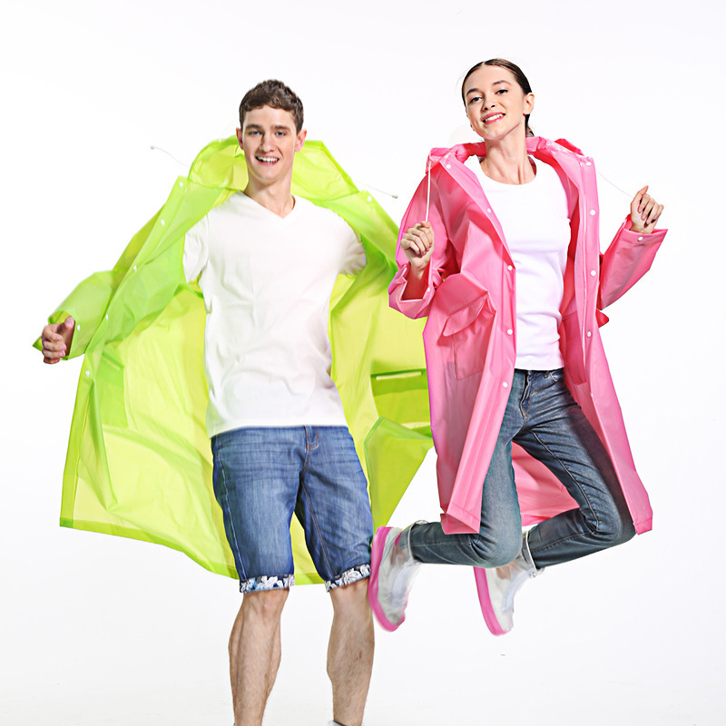 EVA Adult raincoat poncho Reusable plastic raincoat for men and women