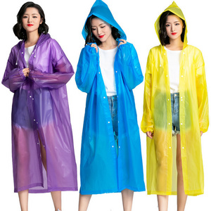 EVA Adult raincoat poncho Reusable plastic raincoat for men and women